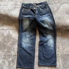 ダークブルー ストレートデニム