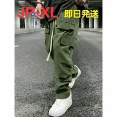 【即日発送】【JP-XL】 メンズ　カーゴパンツ　アーミーグリーン