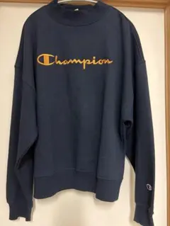 Champion ネイビー 刺繍ロゴ トレーナー
