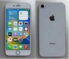 61　美品　電池新品100% iPhone８　64GB 　SIMフリー　ホワイト