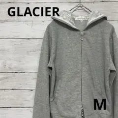 GLACIER グラシア ダブルジップ パーカー グレー M 訳あり