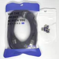 マグネット 充電ケーブル 1.8m 2本、typeC端子3個