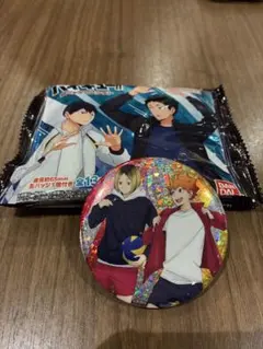ハイキュー！　缶バッジビスケット　日向&研磨