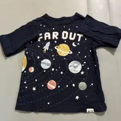 GAP 宇宙テーマ Tシャツ ネイビー100cm