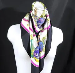 美品 HERMES エルメス カレ90 シルク100％ 大判スカーフ D652 - メルカリ