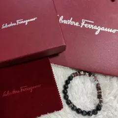 Salvatore Ferragamoストーンウッドシルバーブレスレットのサムネイル