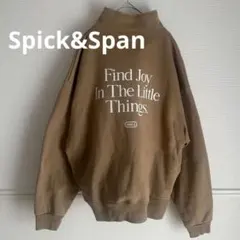 【美品】Spick&Span ハーフジップバックロゴスウェット