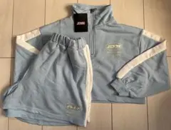 ラスト新品　140cm JENNI トレーナーショートパンツ上下セット　サックス