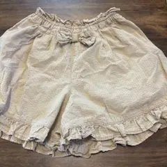 ベージュ フリル付き 半ズボン