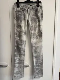 Black Orchid グレー タイダイ ダメージ　スキニーデニム