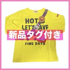 ミキハウス ホットビスケッツ だまし絵Tシャツ 80cm イエロー 長袖