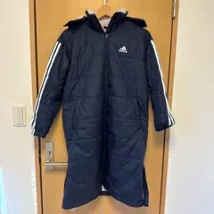 ま*ま様 adidas フード付きベンチコート ネイビー150