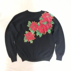 レア✨️90s Hanes ヘインズ USA製 花柄 トレーナー スウェットLのサムネイル