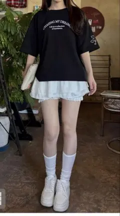 グレイルハートロゴ刺繍Tシャツ