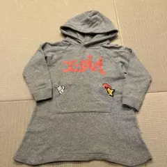 x-girl フード付きワンピース 120cm グレー