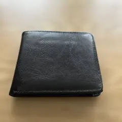 Rosso Biancf 二つ折り財布　ブラック　レザー