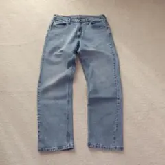 Wrangler W32 ストレート デニム フェード ライトブルー 雰囲気◎
