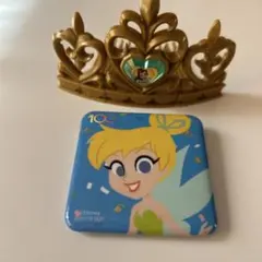 ディズニー100周年 ティンカーベル 缶バッジ ベル ティアラ セット