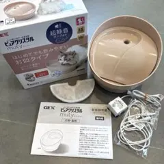 極美品GEX ピュアクリスタル ミューティー 950mL 猫用 ミルキーベージュのサムネイル