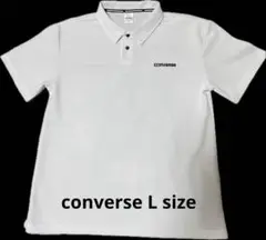 converse 白 半袖ポロシャツ Lサイズ
