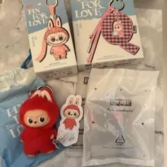 正規品 ラブブ LABUBU PIN FOR LOVE イニシャル　X セット