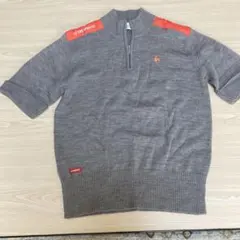 LE COQ SPORTIF グレー ハーフジップシャツ