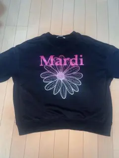 Mardi 花柄プリント トレーナー フリーサイズ ブラック