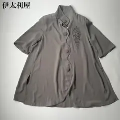 良品　伊太利屋 イタリヤ　シャツ　ブラウス　シャツジャケット　刺繍レース　11のサムネイル