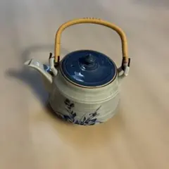 陶器 急須 染付 草花文 煎茶道具