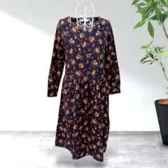 【美品】Depending on the horizon 花柄ロングワンピース