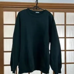 GU ダークグリーン クルーネック トレーナー XL