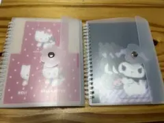 (2点価格バラ売り⭕️)メモ帳お裾分けファイル(上段キティ他)下段(クロミ他)2点
