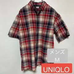 UNIQLO 半袖チェックシャツ M