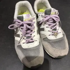 New Balance 996スニーカー グレー/ホワイト/パープル24センチ