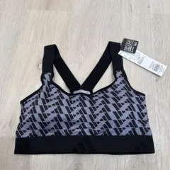 adidas 幾何学模様 スポーツブラ　パープル　L