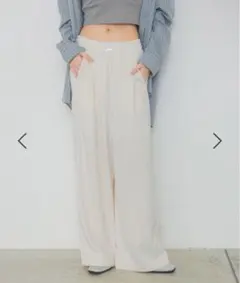 【完売商品】ジーナシス　ウエストギャザーワイドパンツ