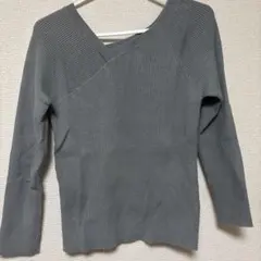 SENSE OF PLACE リブ編み Vネック ニット