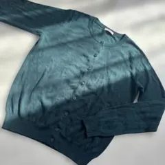 GU ダークグリーン 長袖カーディガン Mサイズ