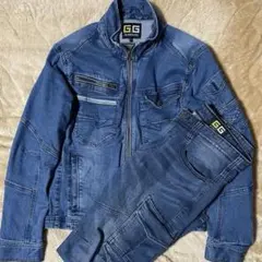 【美品】G.GROUND デニム上下セットアップ　デニム作業着