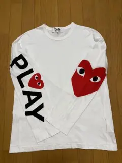 PLAY COMME des GARCONS 長袖カットソー ホワイト　XLのサムネイル