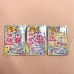 アイカツスターズ プティハートシュガーコーデ 3枚セット 虹野ゆめ