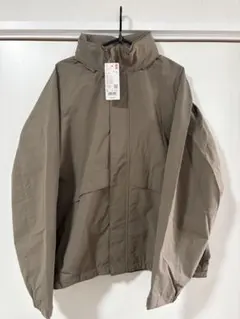 UNIQLO ウインドプルーフスタンドブルゾン　ブラウン　L