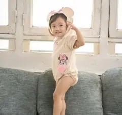 リトシー　ミニー　半袖パーカー　ロンパース　しまむら　ディズニー　70-80cm