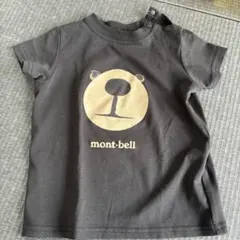 mont-bell クマのイラスト Tシャツ 黒　80cm