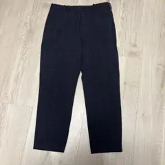 ネイビー チェック柄 カジュアルパンツ　ユニクロ　ユニクロパンツ　メンズパンツ