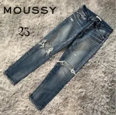 MOUSSY 日本製 ダメージデニム レディース 23 ヴィンテージ クラッシュ