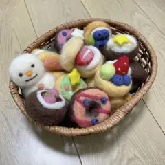 【22個セット】羊毛フェルト スイーツセット ハンドメイド おままごと ドーナツ