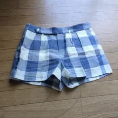 RALPH LAUREN チェック柄 麻 ショートパンツ 4のサムネイル