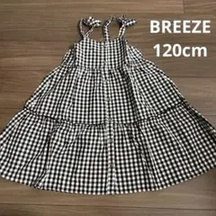 BREEZE ギンガムチェック ノースリーブワンピース 120