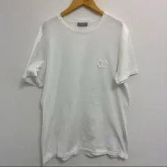 S00304 DIOR 刺繍ワンポイントロゴ　Tシャツ　ホワイト